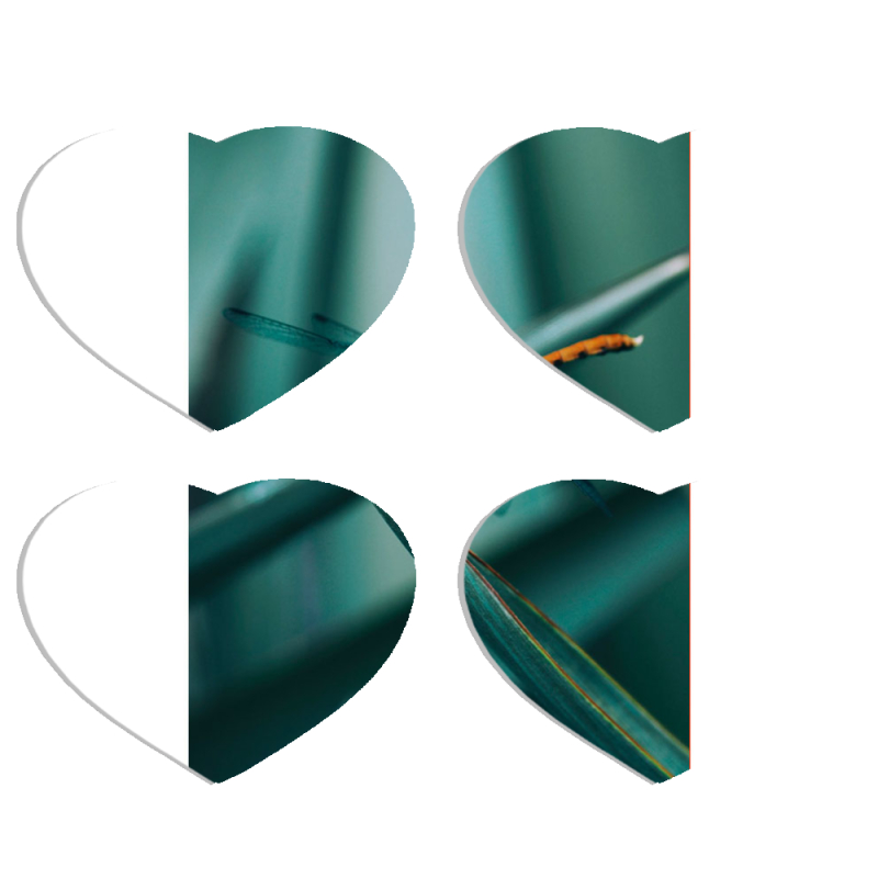 Магнитные фотопазлы Сердце 50 на 50 набор 4 штуки 