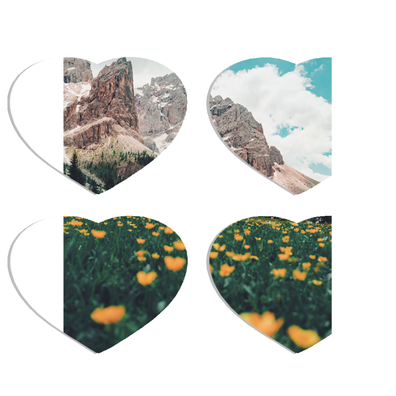 Магнитные фотопазлы Сердце 50 на 50 набор 4 штуки 