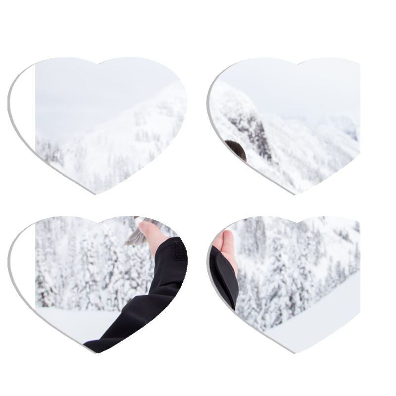 Магнитные фотопазлы Сердце 50 на 50 набор 4 штуки 