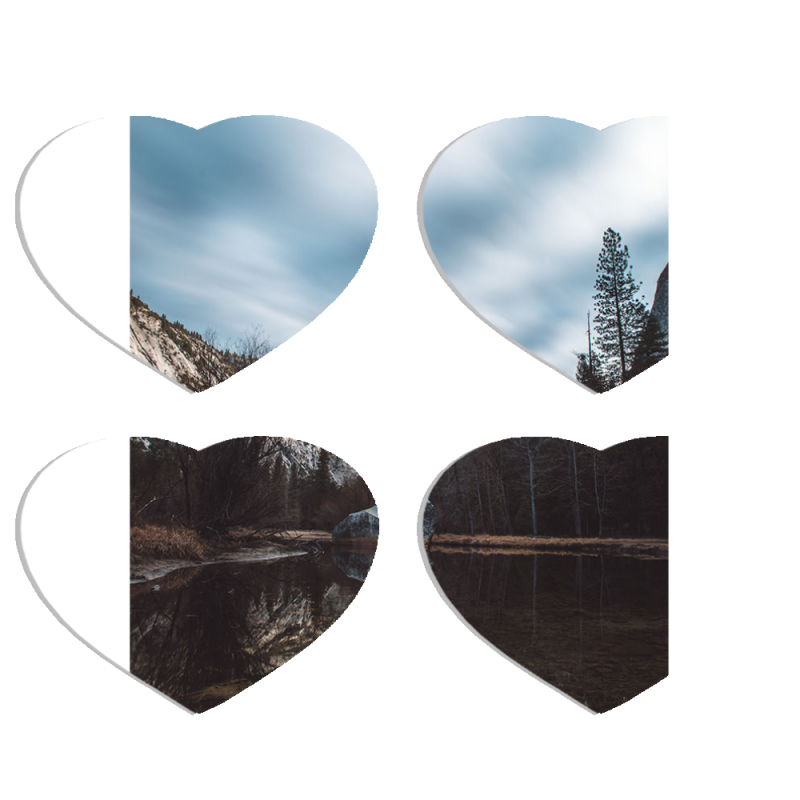 Магнитные фотопазлы Сердце 50 на 50 набор 4 штуки 