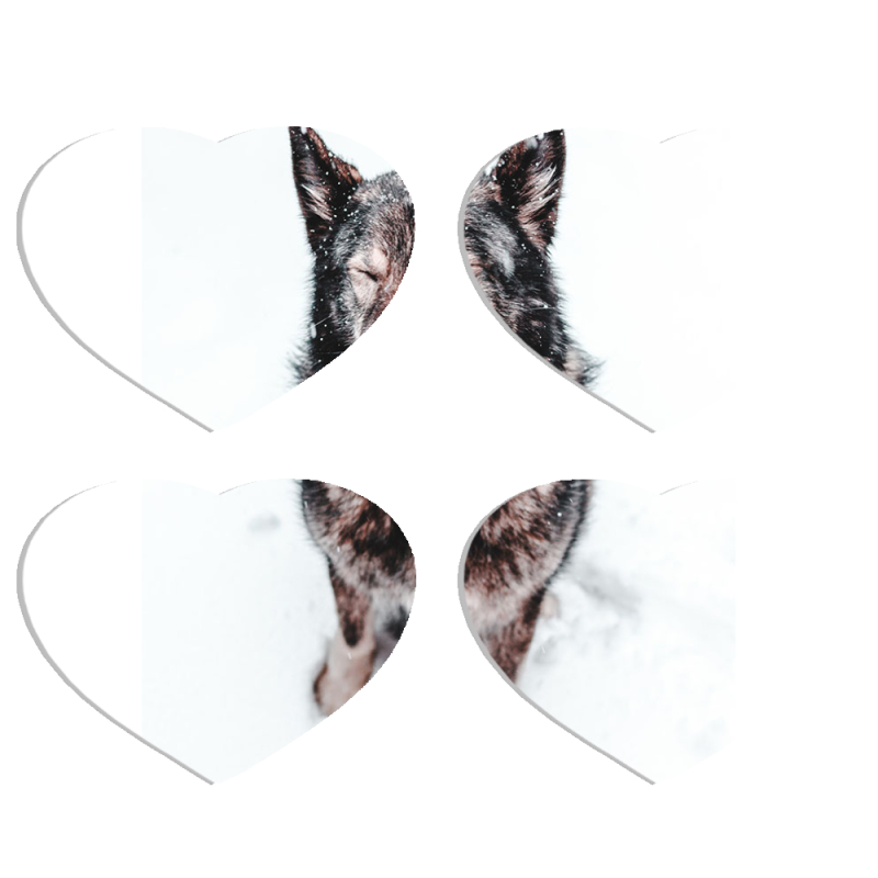 Магнитные фотопазлы Сердце 50 на 50 набор 4 штуки 