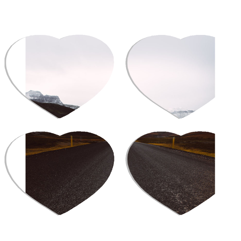 Магнитные фотопазлы Сердце 50 на 50 набор 4 штуки 