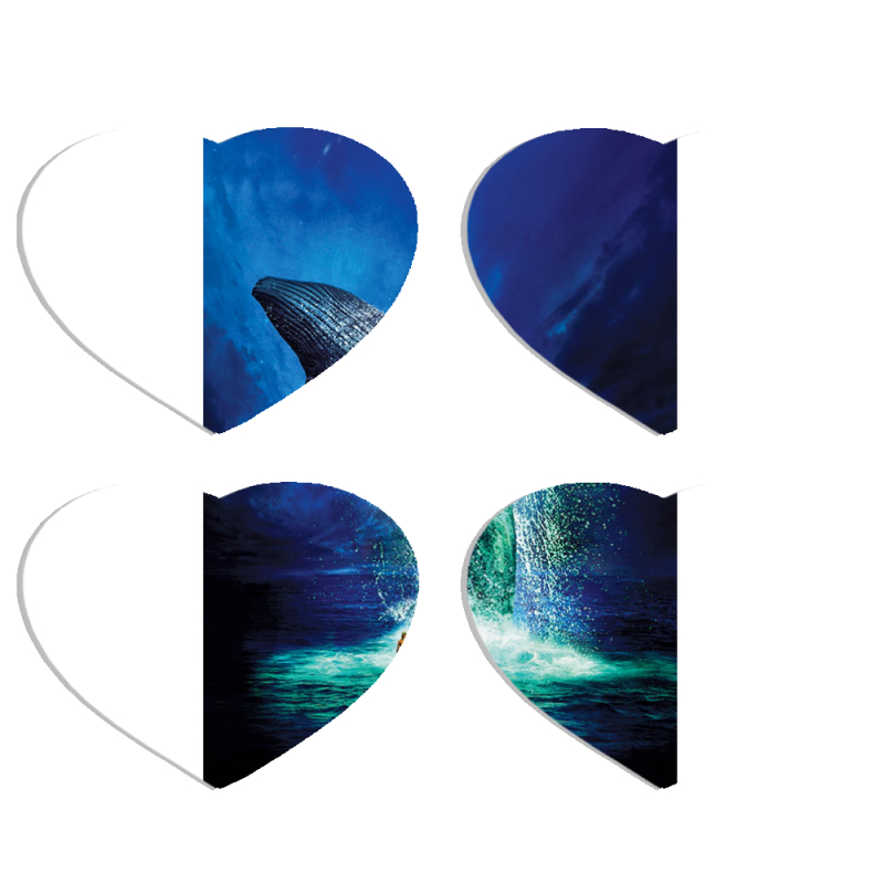 Магнитные фотопазлы Сердце 50 на 50 набор 4 штуки Sea Giant