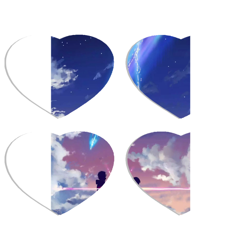 Магнитные фотопазлы Сердце 50 на 50 набор 4 штуки 