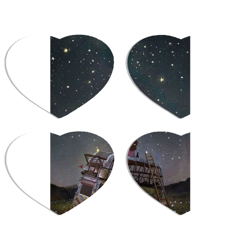 Магнитные фотопазлы Сердце 50 на 50 набор 4 штуки 