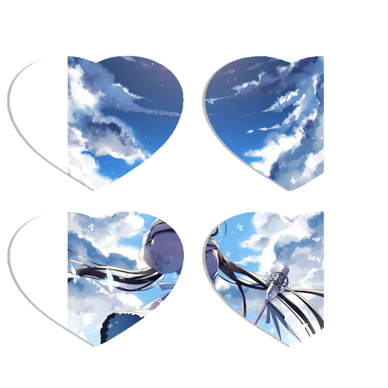 Магнитные фотопазлы Сердце 50 на 50 набор 4 штуки 