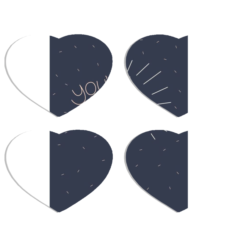 Магнитные фотопазлы Сердце 50 на 50 набор 4 штуки 