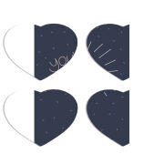 Магнитные фотопазлы Сердце 50 на 50 набор 4 штуки 