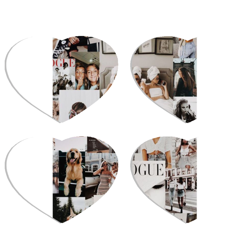 Магнитные фотопазлы Сердце 50 на 50 набор 4 штуки 