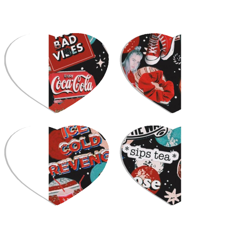 Магнитные фотопазлы Сердце 50 на 50 набор 4 штуки 