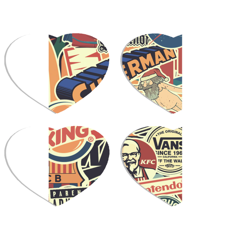 Магнитные фотопазлы Сердце 50 на 50 набор 4 штуки 