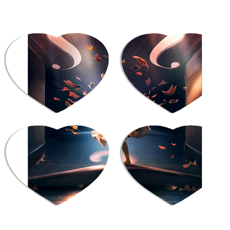 Магнитные фотопазлы Сердце 50 на 50 набор 4 штуки 