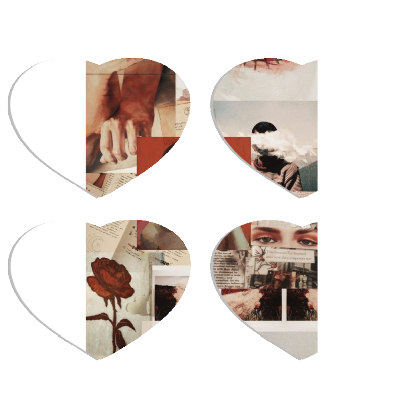 Магнитные фотопазлы Сердце 50 на 50 набор 4 штуки 