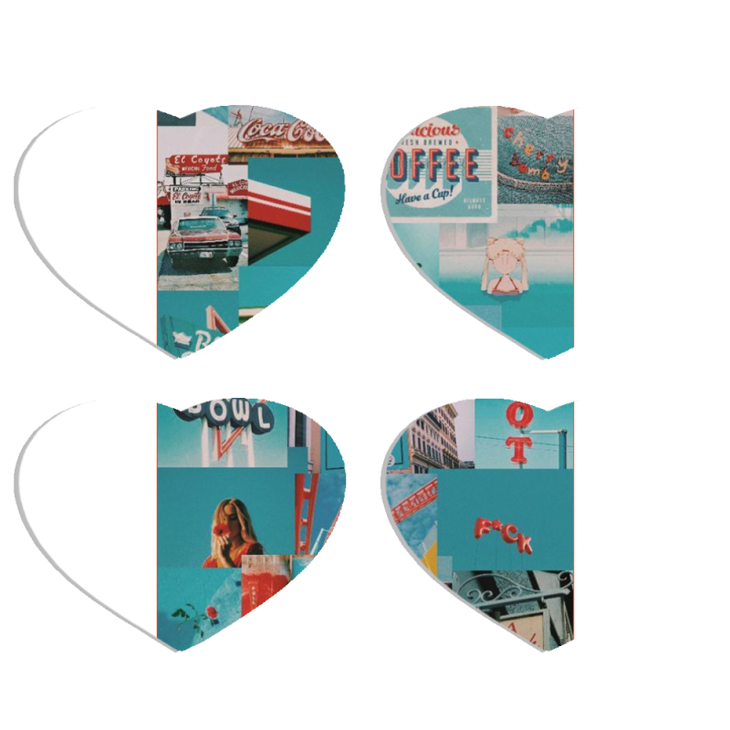 Магнитные фотопазлы Сердце 50 на 50 набор 4 штуки 