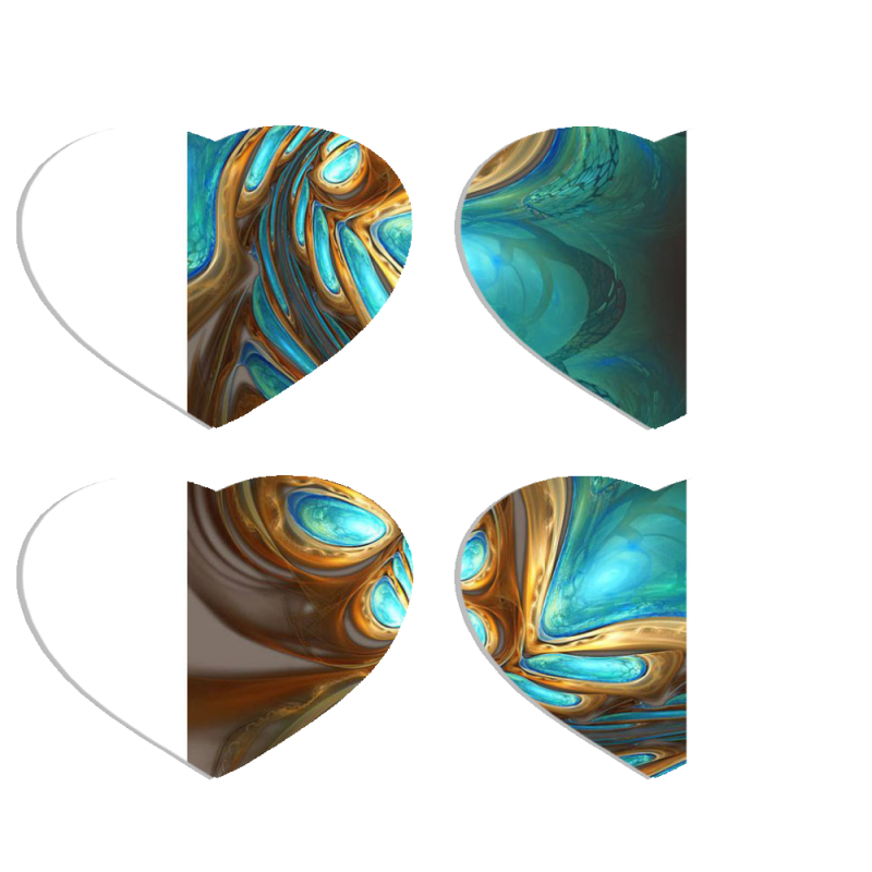 Магнитные фотопазлы Сердце 50 на 50 набор 4 штуки 