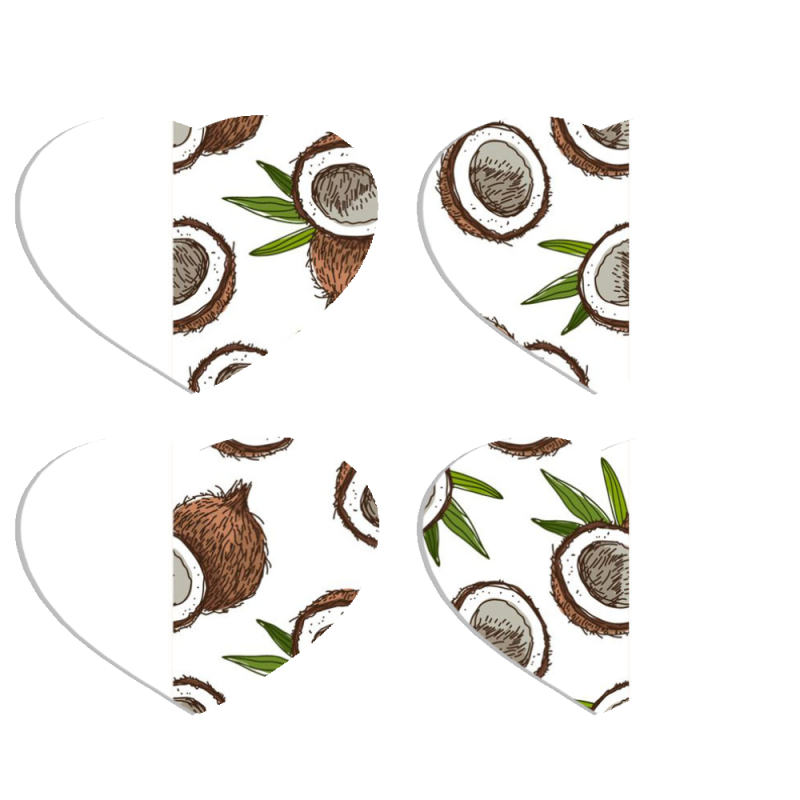 Магнитные фотопазлы Сердце 50 на 50 набор 4 штуки Coconut