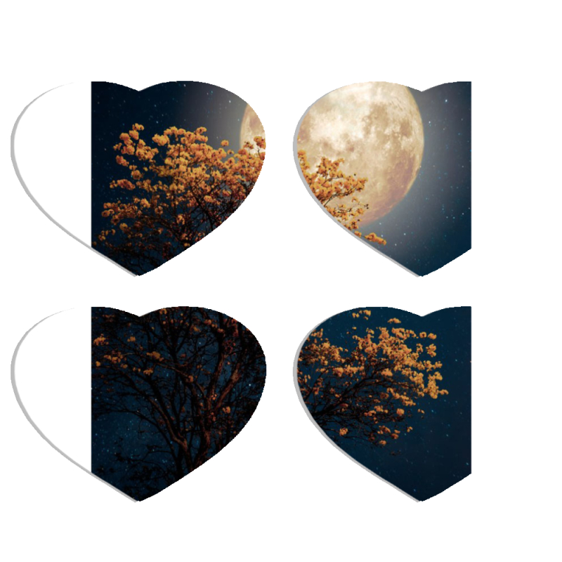 Магнитные фотопазлы Сердце 50 на 50 набор 4 штуки 