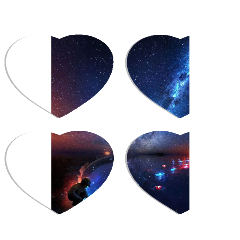 Магнитные фотопазлы Сердце 50 на 50 набор 4 штуки 