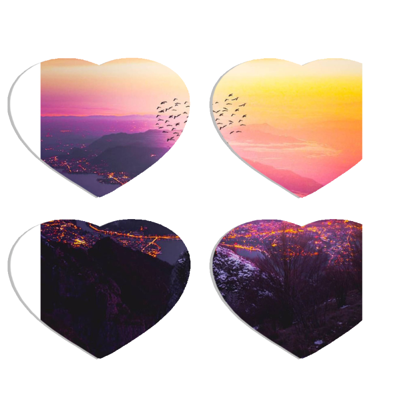 Магнитные фотопазлы Сердце 50 на 50 набор 4 штуки 