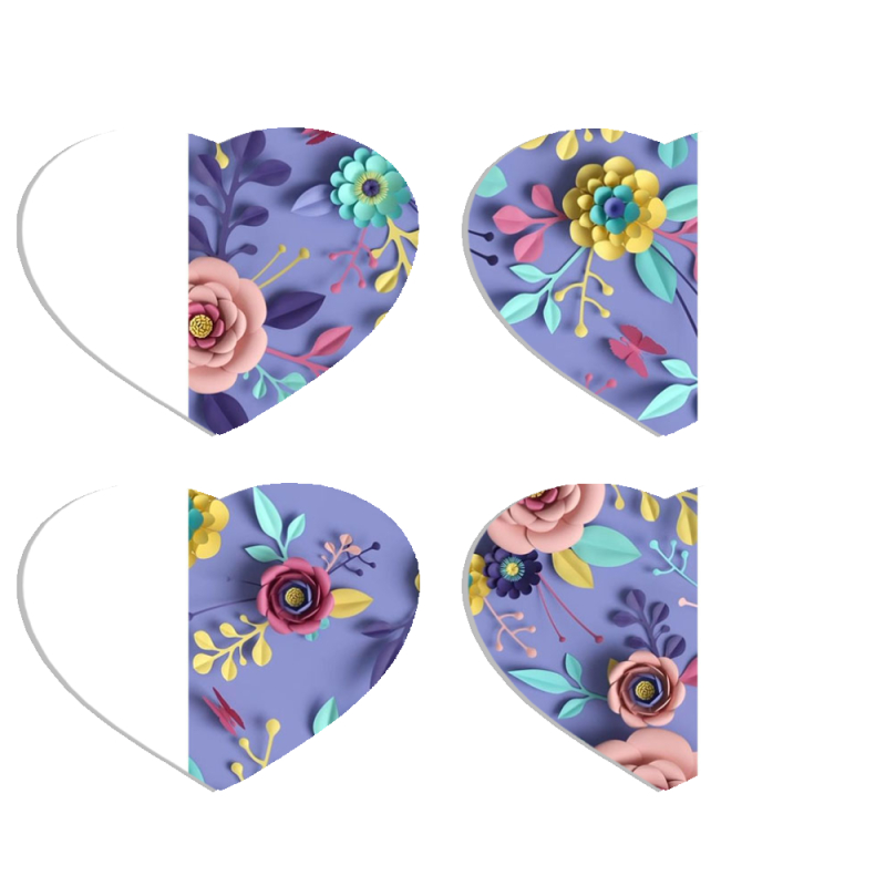 Магнитные фотопазлы Сердце 50 на 50 набор 4 штуки 