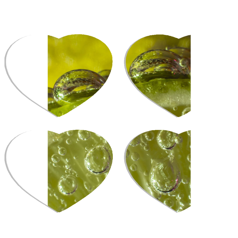 Магнитные фотопазлы Сердце 50 на 50 набор 4 штуки 