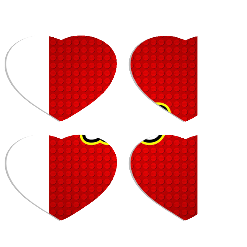 Магнитные фотопазлы Сердце 50 на 50 набор 4 штуки 