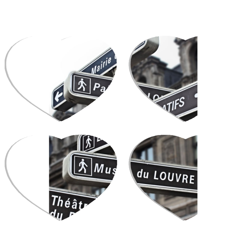 Магнитные фотопазлы Сердце 50 на 50 набор 4 штуки 