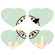 Магнитные фотопазлы Сердце 50 на 50 набор 4 штуки 