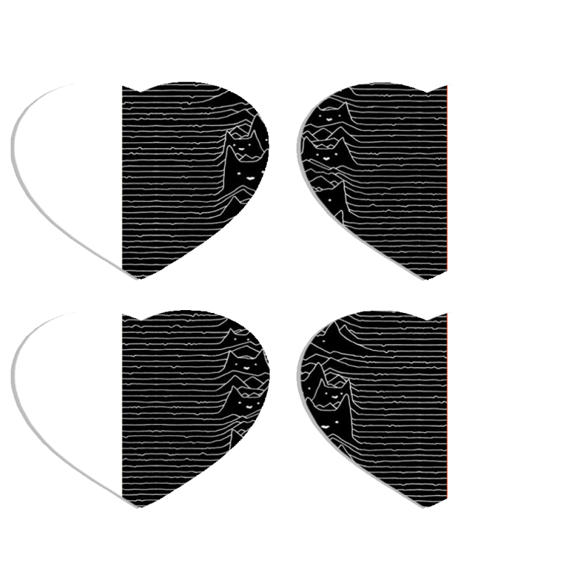 Магнитные фотопазлы Сердце 50 на 50 набор 4 штуки 