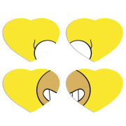 Магнитные фотопазлы Сердце 50 на 50 набор 4 штуки 