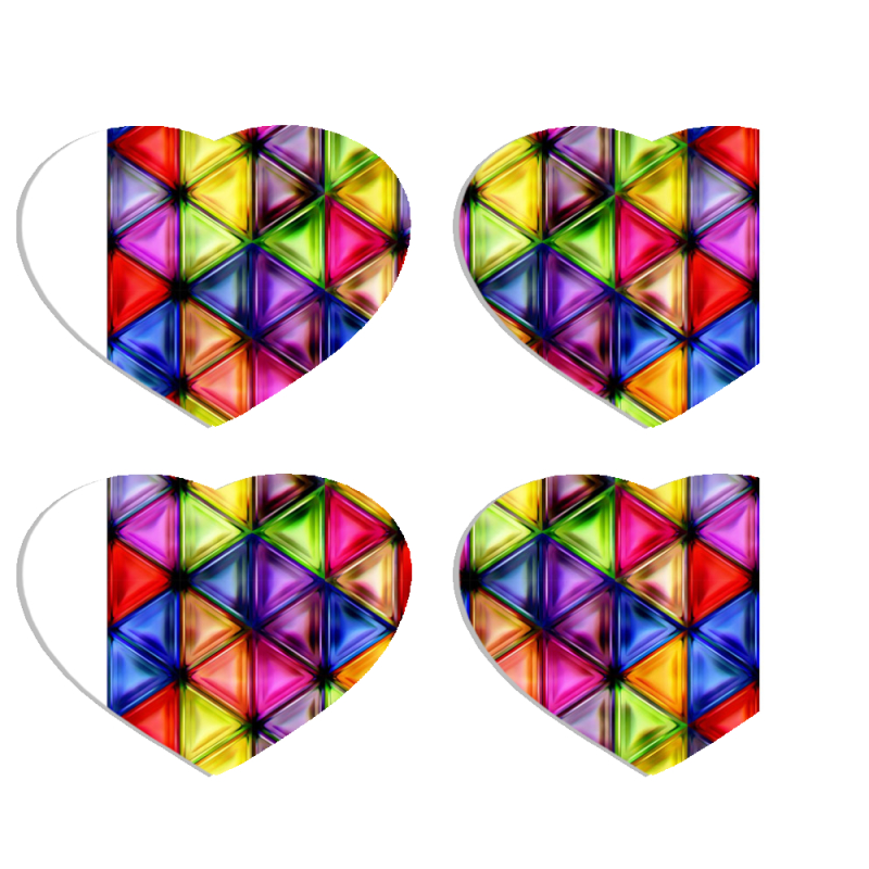 Магнитные фотопазлы Сердце 50 на 50 набор 4 штуки 