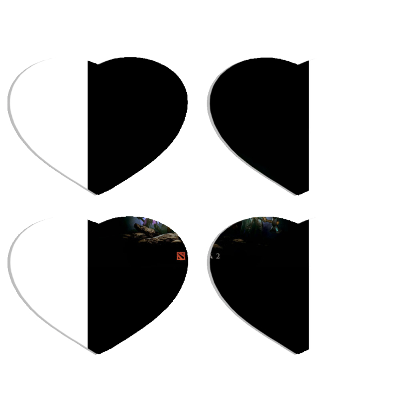 Магнитные фотопазлы Сердце 50 на 50 набор 4 штуки 