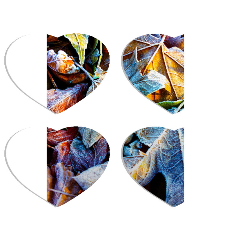 Магнитные фотопазлы Сердце 50 на 50 набор 4 штуки 