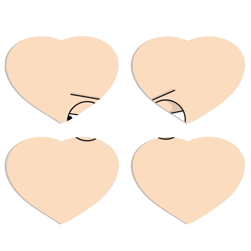 Магнитные фотопазлы Сердце 50 на 50 набор 4 штуки 