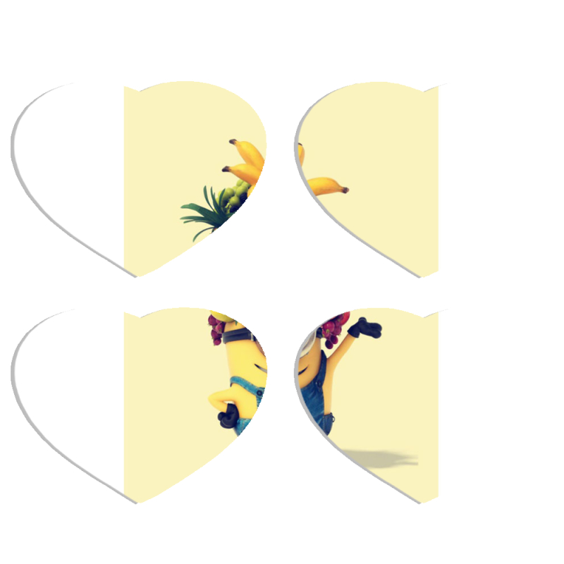 Магнитные фотопазлы Сердце 50 на 50 набор 4 штуки 