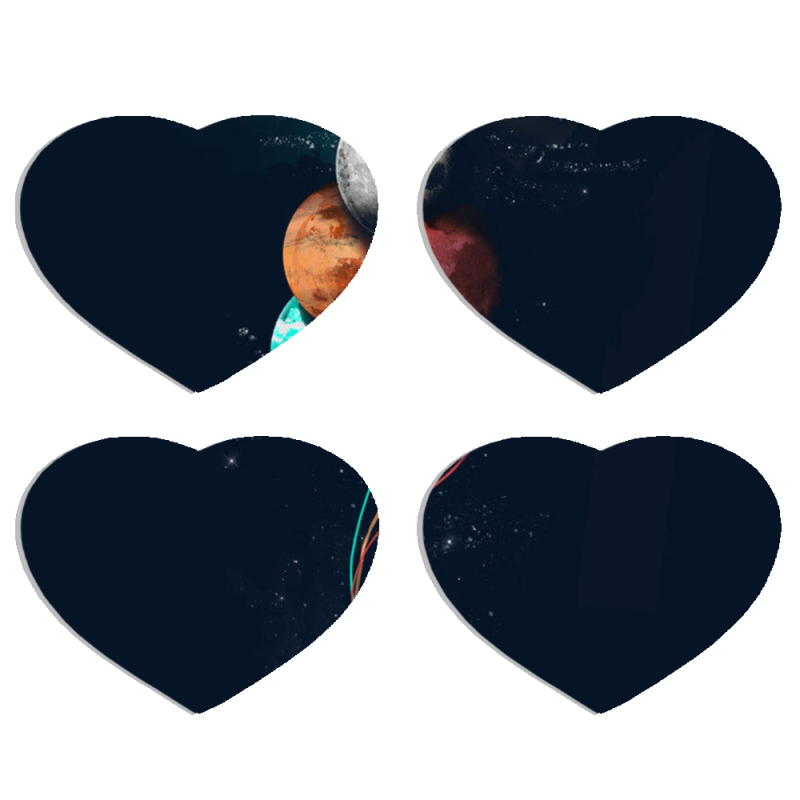 Магнитные фотопазлы Сердце 50 на 50 набор 4 штуки 
