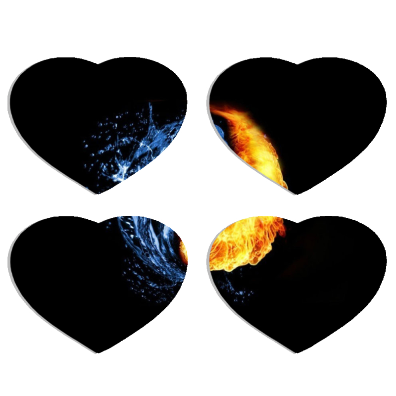 Магнитные фотопазлы Сердце 50 на 50 набор 4 штуки 