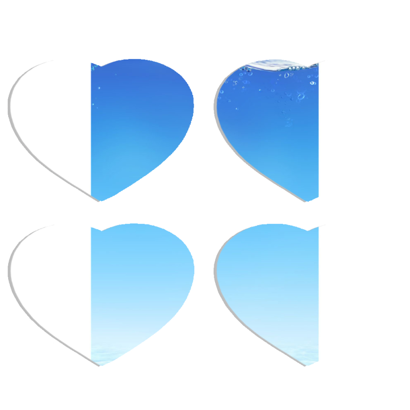 Магнитные фотопазлы Сердце 50 на 50 набор 4 штуки 