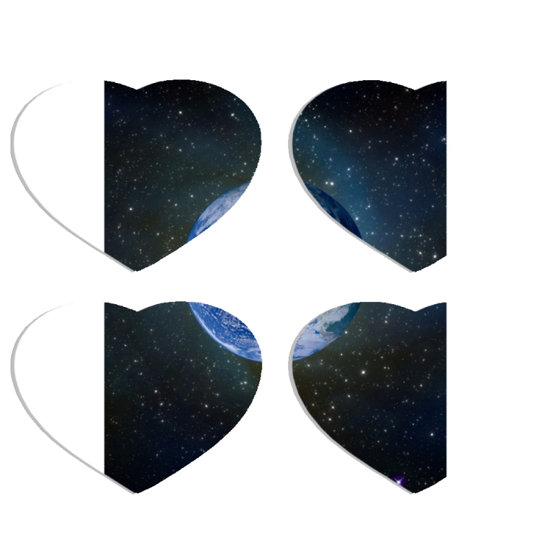 Магнитные фотопазлы Сердце 50 на 50 набор 4 штуки 