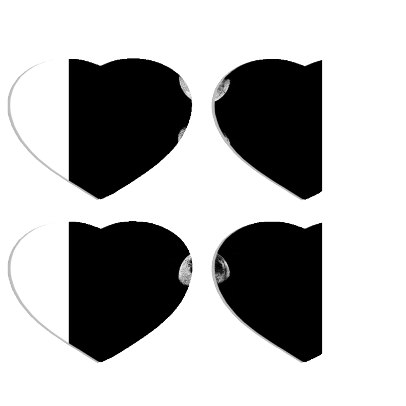 Магнитные фотопазлы Сердце 50 на 50 набор 4 штуки 