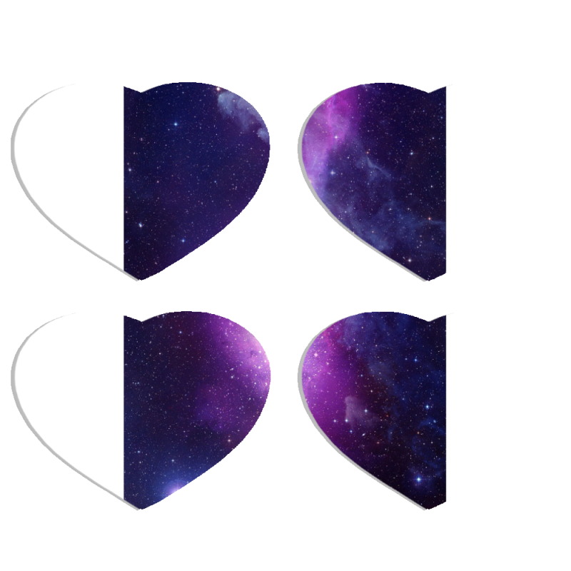 Магнитные фотопазлы Сердце 50 на 50 набор 4 штуки 