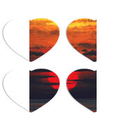 Магнитные фотопазлы Сердце 50 на 50 набор 4 штуки Calm Before the Storm