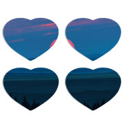 Магнитные фотопазлы Сердце 50 на 50 набор 4 штуки Cold Red Light