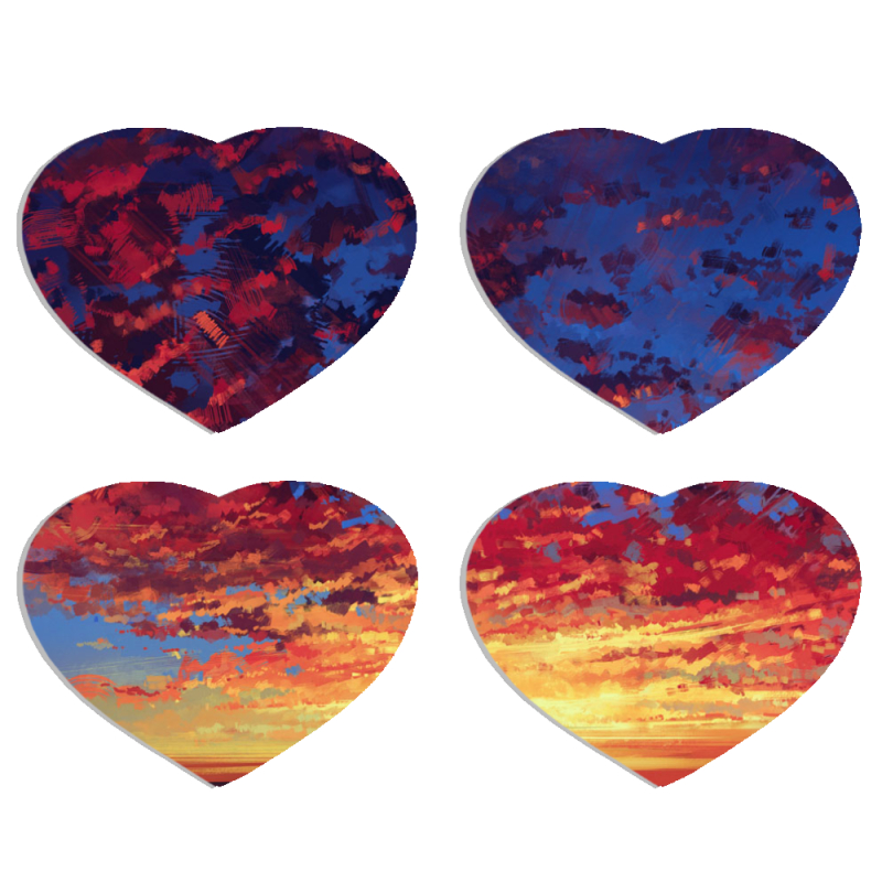 Магнитные фотопазлы Сердце 50 на 50 набор 4 штуки Draw Breath