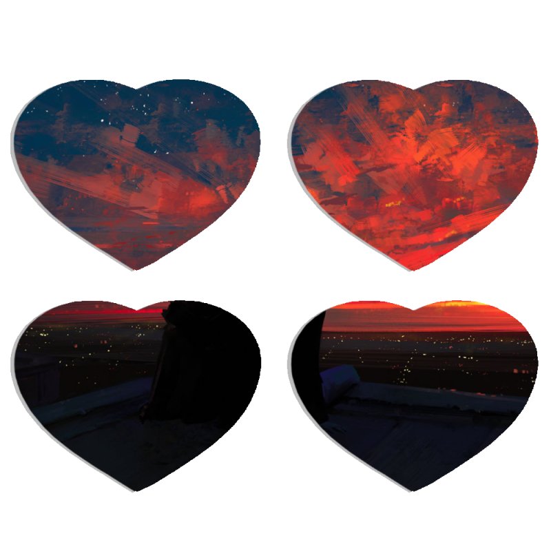 Магнитные фотопазлы Сердце 50 на 50 набор 4 штуки the Secret Place