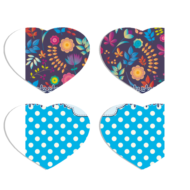 Магнитные фотопазлы Сердце 50 на 50 набор 4 штуки 