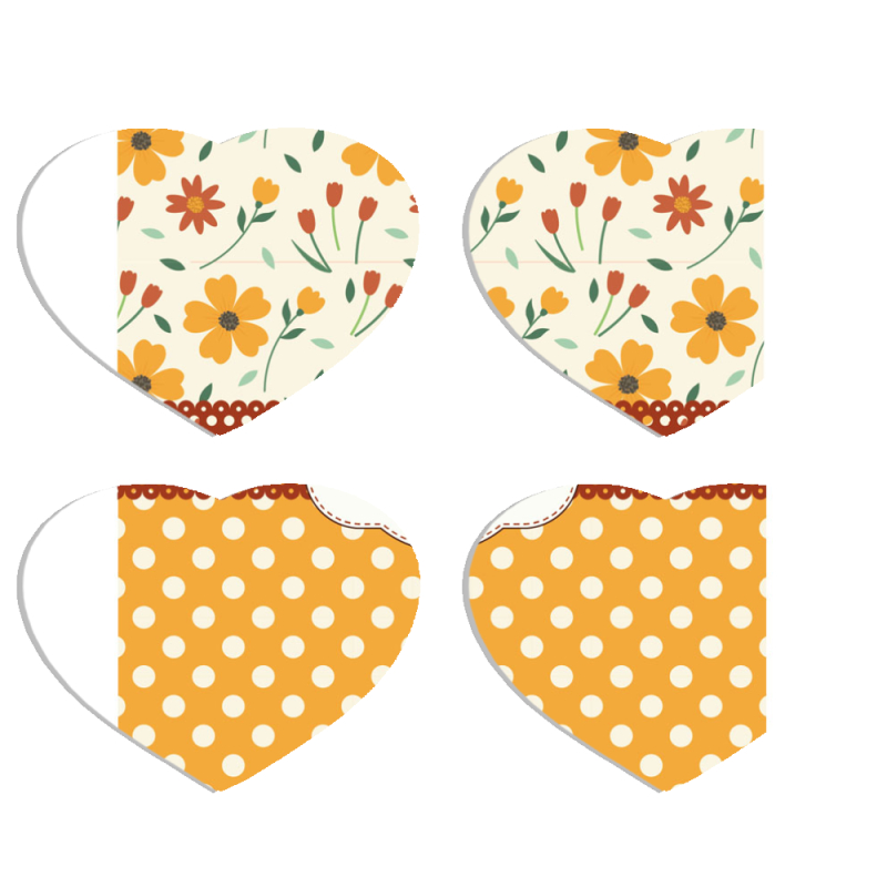 Магнитные фотопазлы Сердце 50 на 50 набор 4 штуки 