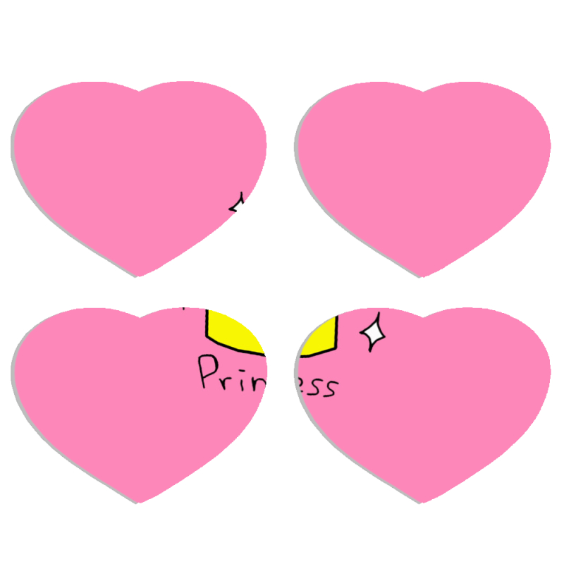 Магнитные фотопазлы Сердце 50 на 50 набор 4 штуки 