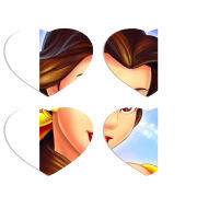 Магнитные фотопазлы Сердце 50 на 50 набор 4 штуки 