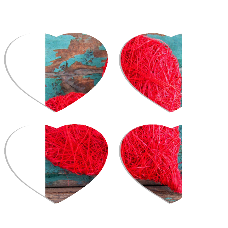 Магнитные фотопазлы Сердце 50 на 50 набор 4 штуки 